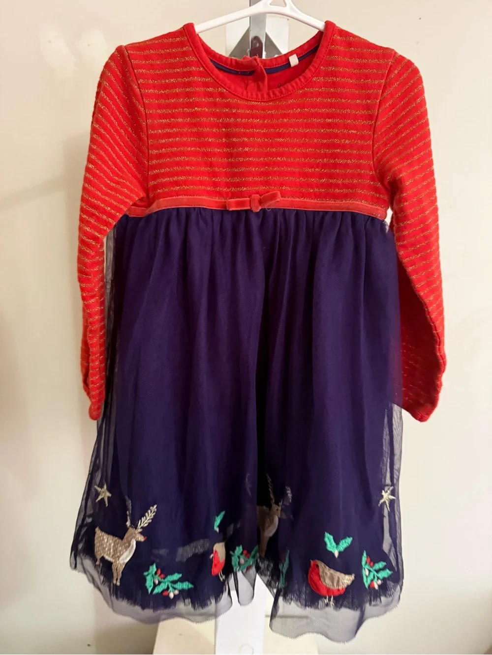 Mini Boden Christmas Applique Tulle Dress